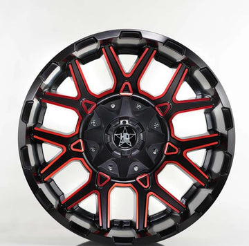 EMR-1234-01 12.0x20"-6x139.7 E44 110 Matt Black Milling Jant (4 Adet)